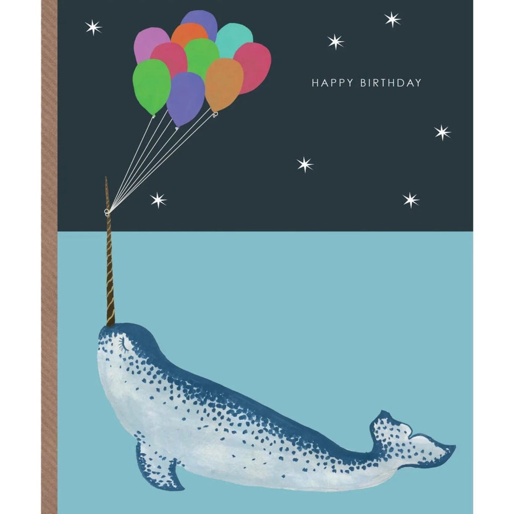 Narwhal Happy Birthday Greetings Card - HCWB166 - Uneeka