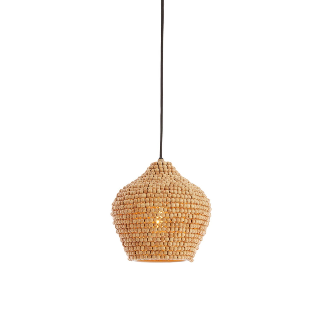 Natural Beads Bell Shape Pendant Lampshade - 2984282 KALENGA - Uneeka