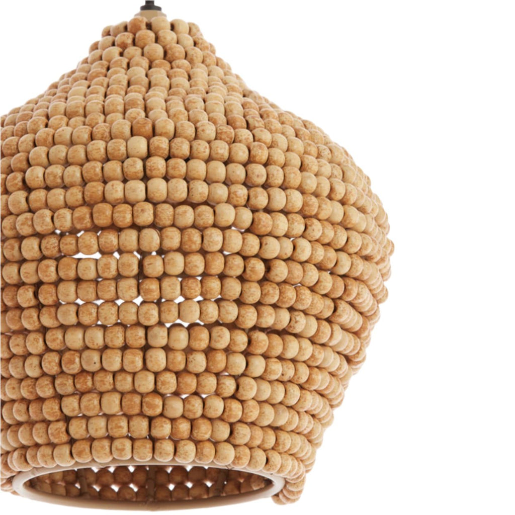 Natural Beads Bell Shape Pendant Lampshade - 2984282 KALENGA - Uneeka