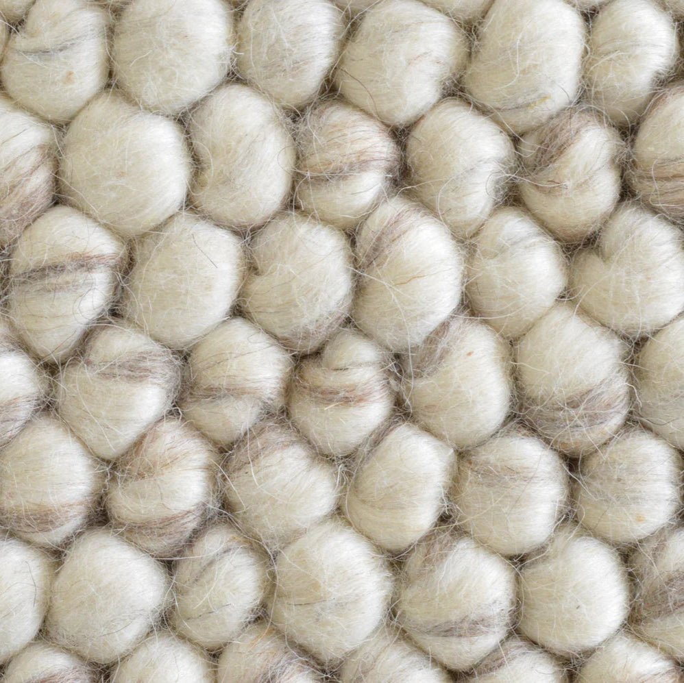 Natural Beige Wool Mix Pebbled Rug - MRRU00012C - Uneeka