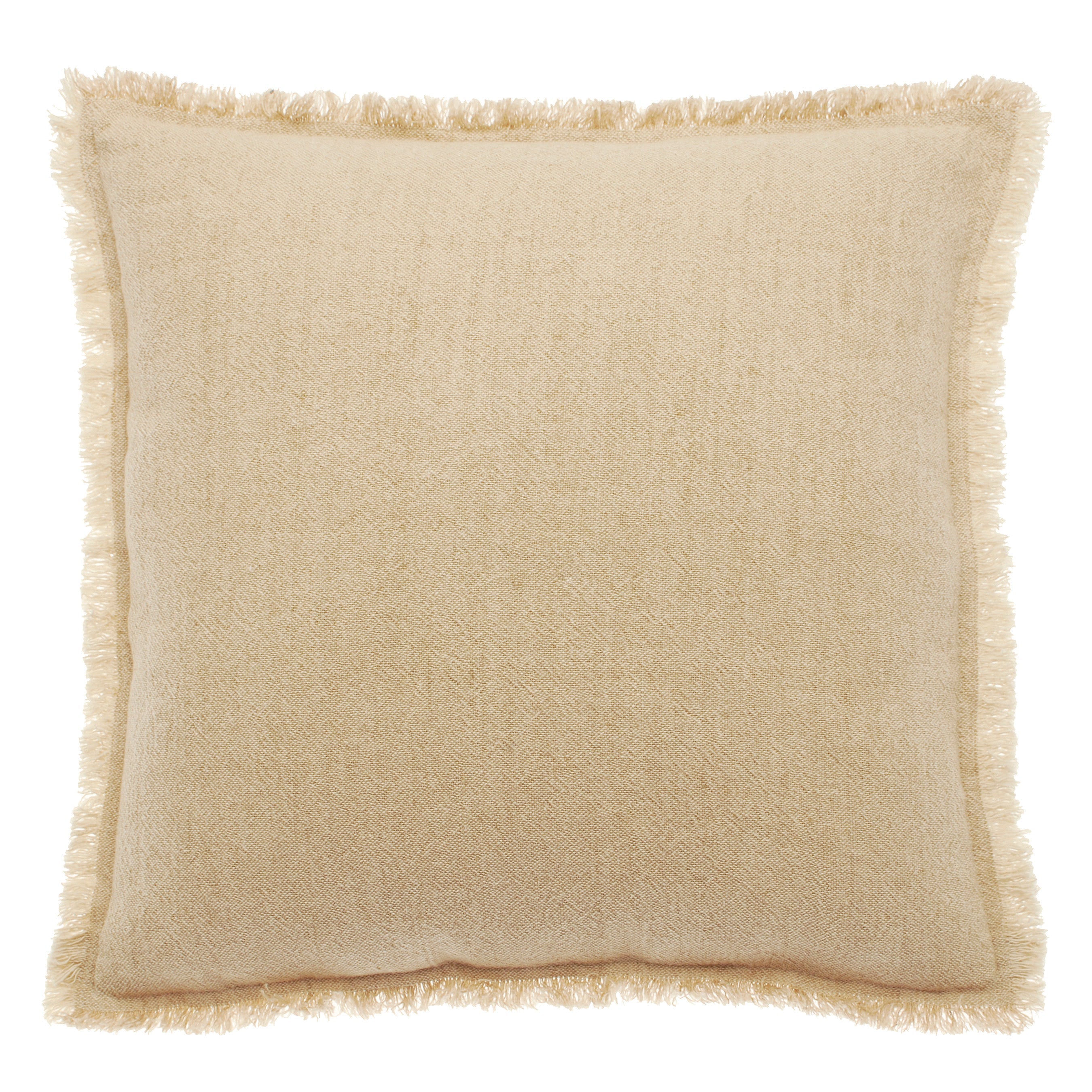 Natural Fringe Trim Linen & Cotton Cushion - SPCLCN - Uneeka