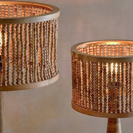 Neela Natural Mango Wood Lampshade - NE0801 - Uneeka