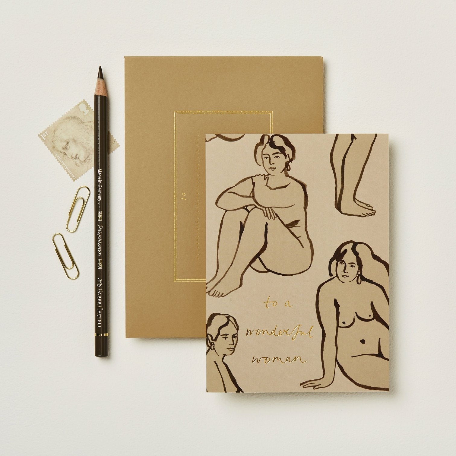 Neutral Nudes To a Wonderful Woman Greetings Card - WAN 2019 - Uneeka