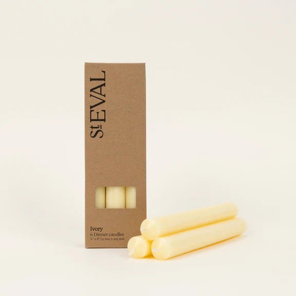 St Eval Gift Pack Dinner Candles Ivory - F00268 - Uneeka