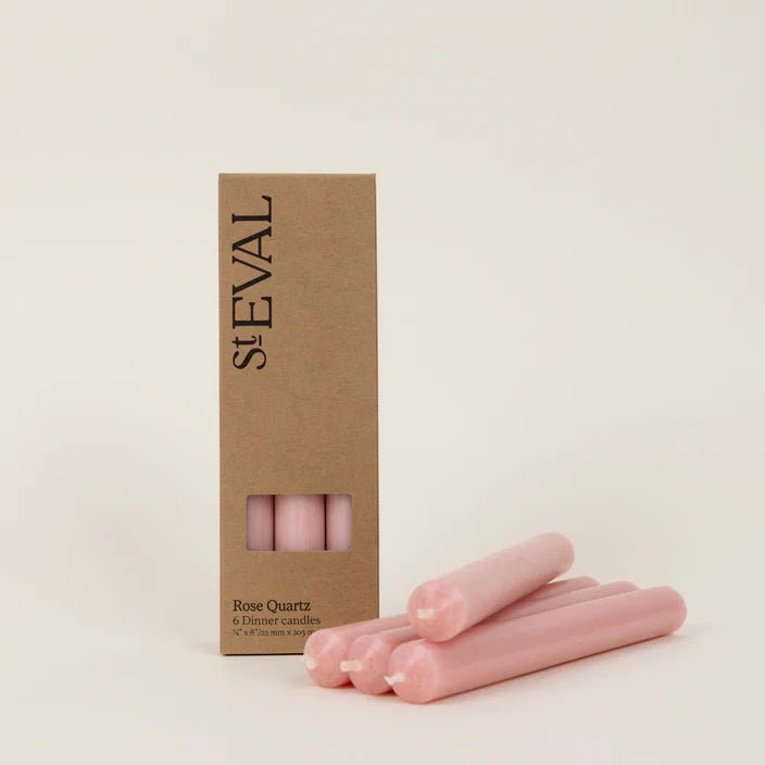 St Eval Gift Pack Dinner Candles Rose Quartz - F01188 - Uneeka