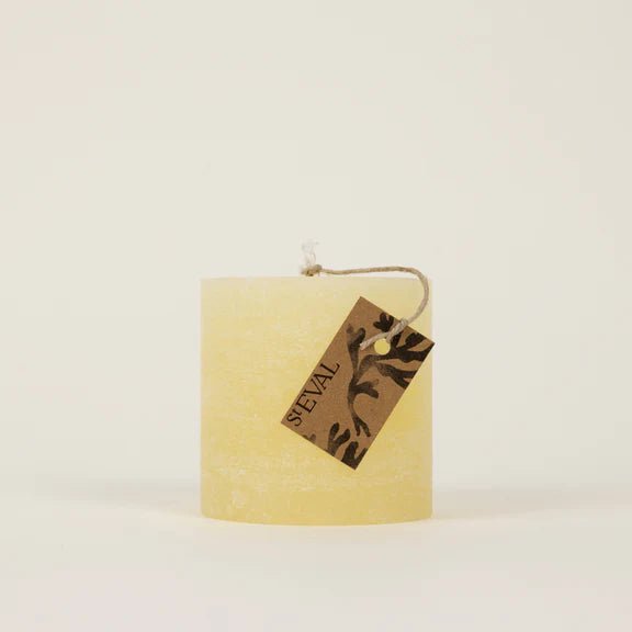 St Eval Pillar Candle Sea Salt - F01542 - Uneeka