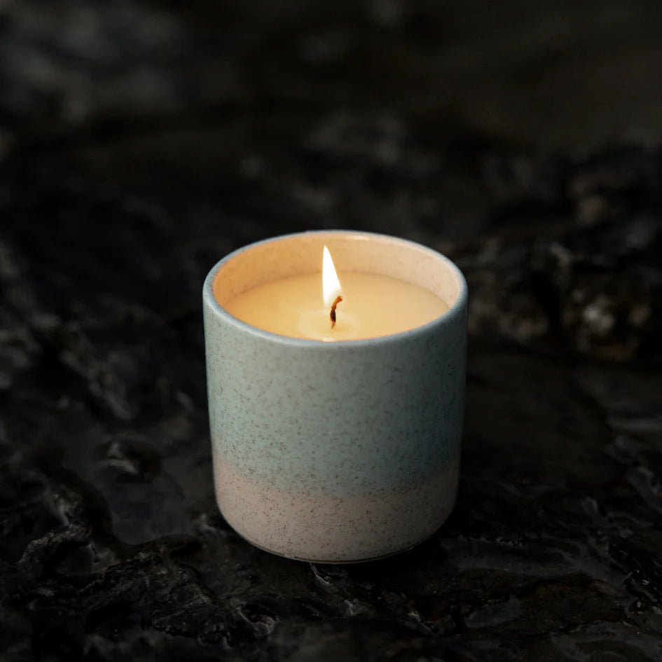 St Eval Sea & Shore Ceramic Pot Candle Wild Gorse - F01513 - Uneeka