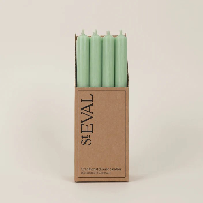St Eval Single Dinner Candle Atlantic Green - F00046 - Uneeka