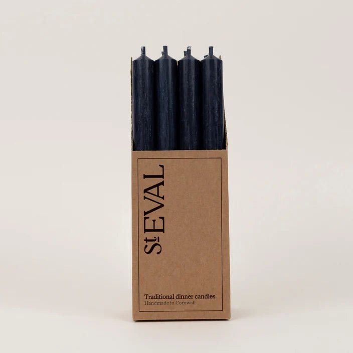 St Eval Single Dinner Candle Charcoal - F00053 - Uneeka