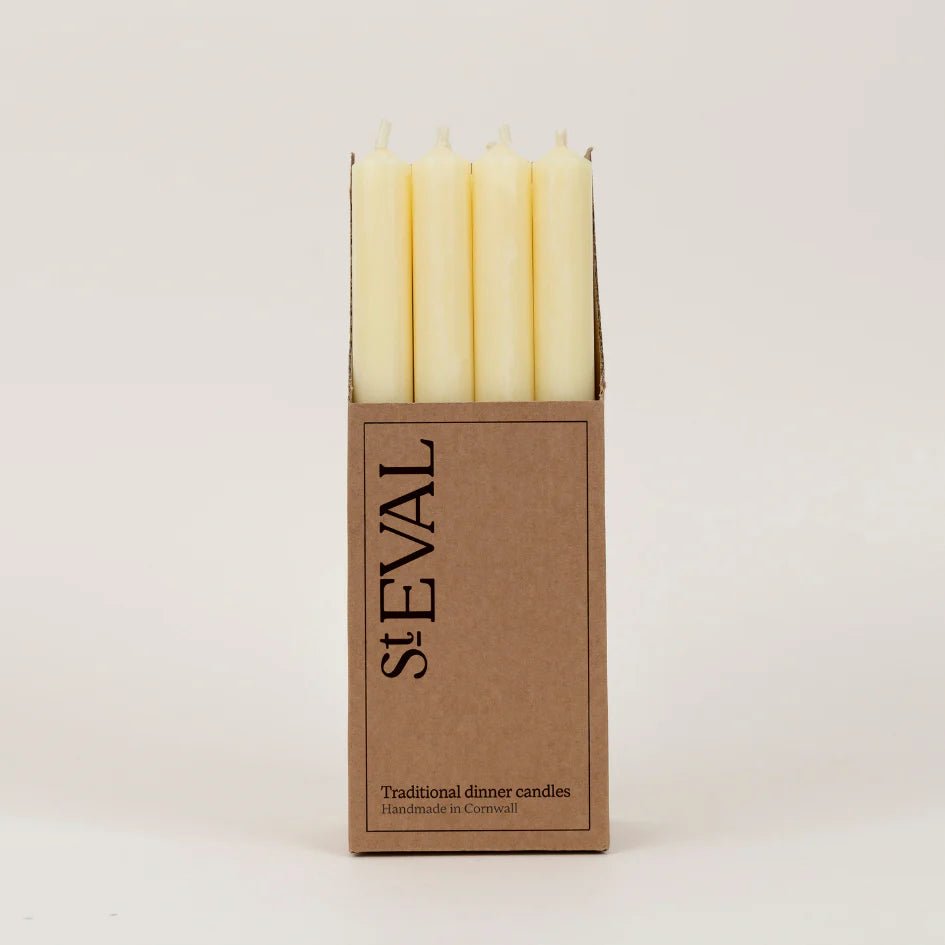 St Eval Single Dinner Candle Ivory - F00261 - Uneeka