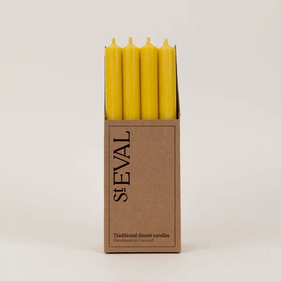 St Eval Single Dinner Candle Ochre - F01193 - Uneeka