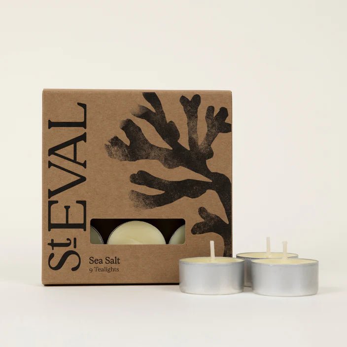 St Eval Tealights Sea Salt - F01075 - Uneeka