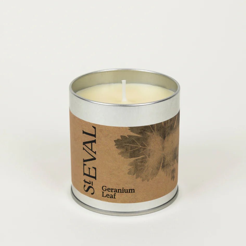 New Tin Candle Geranium Leaf - F01399 - Uneeka