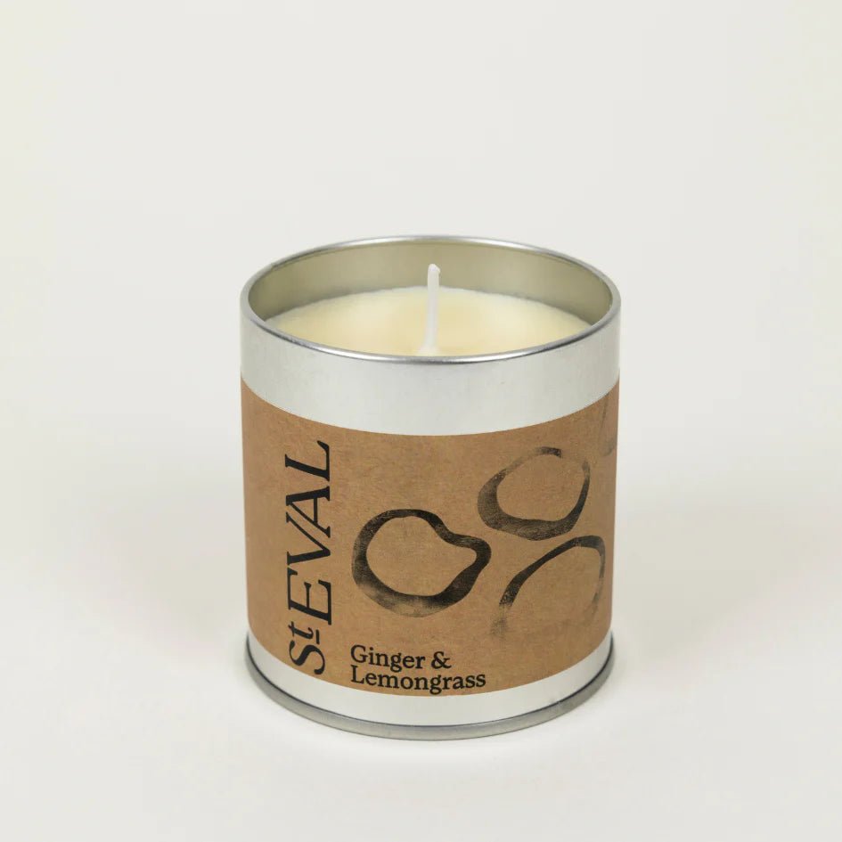 New Tin Candle Ginger & Lemongrass - F01383 - Uneeka