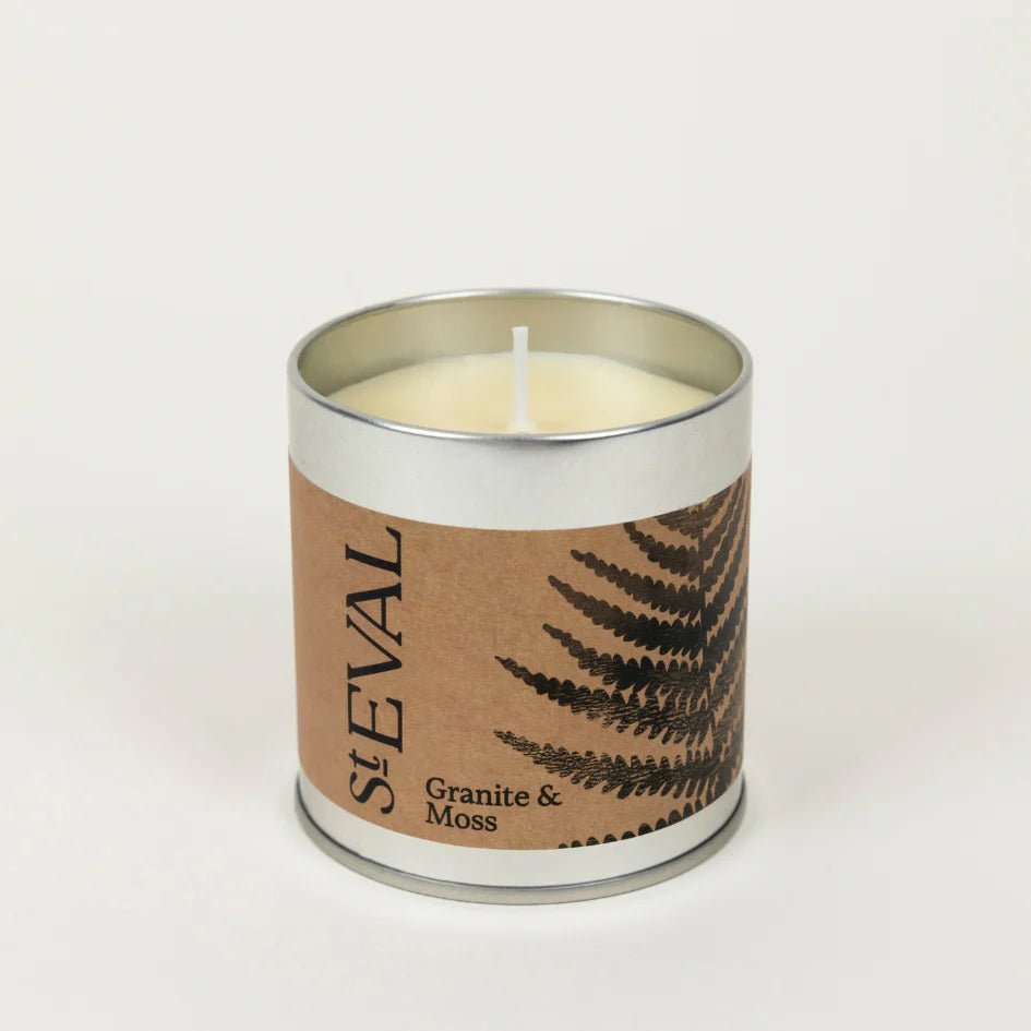 New Tin Candle Granite & Moss - F01475 - Uneeka