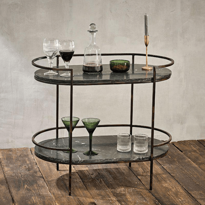 Nkuku Karoko Marble Drinks Table - KT4301 - Uneeka