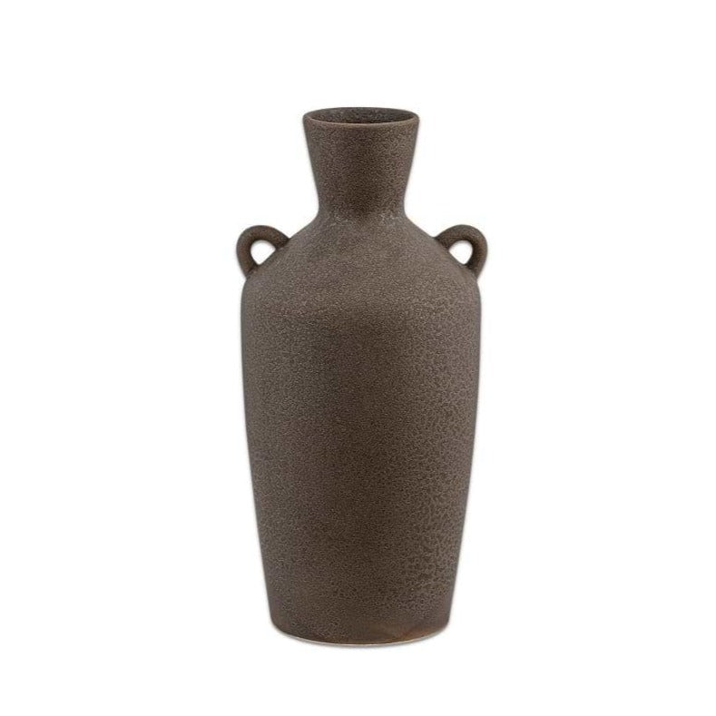 Varkala Black Ceramic Decorative Vase Medium Nkuku