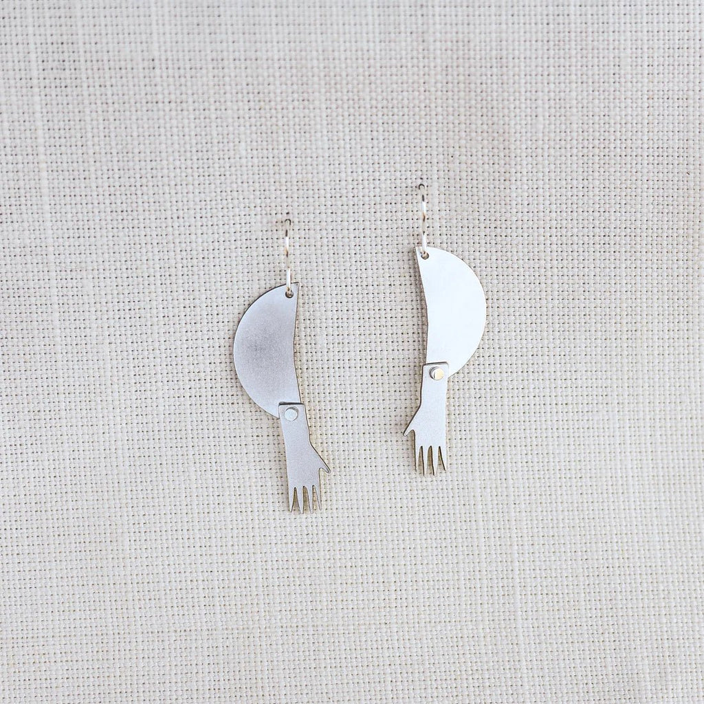 Nocturnal Recycled Sterling Silver Drop Earrings - Nocturnal - Uneeka