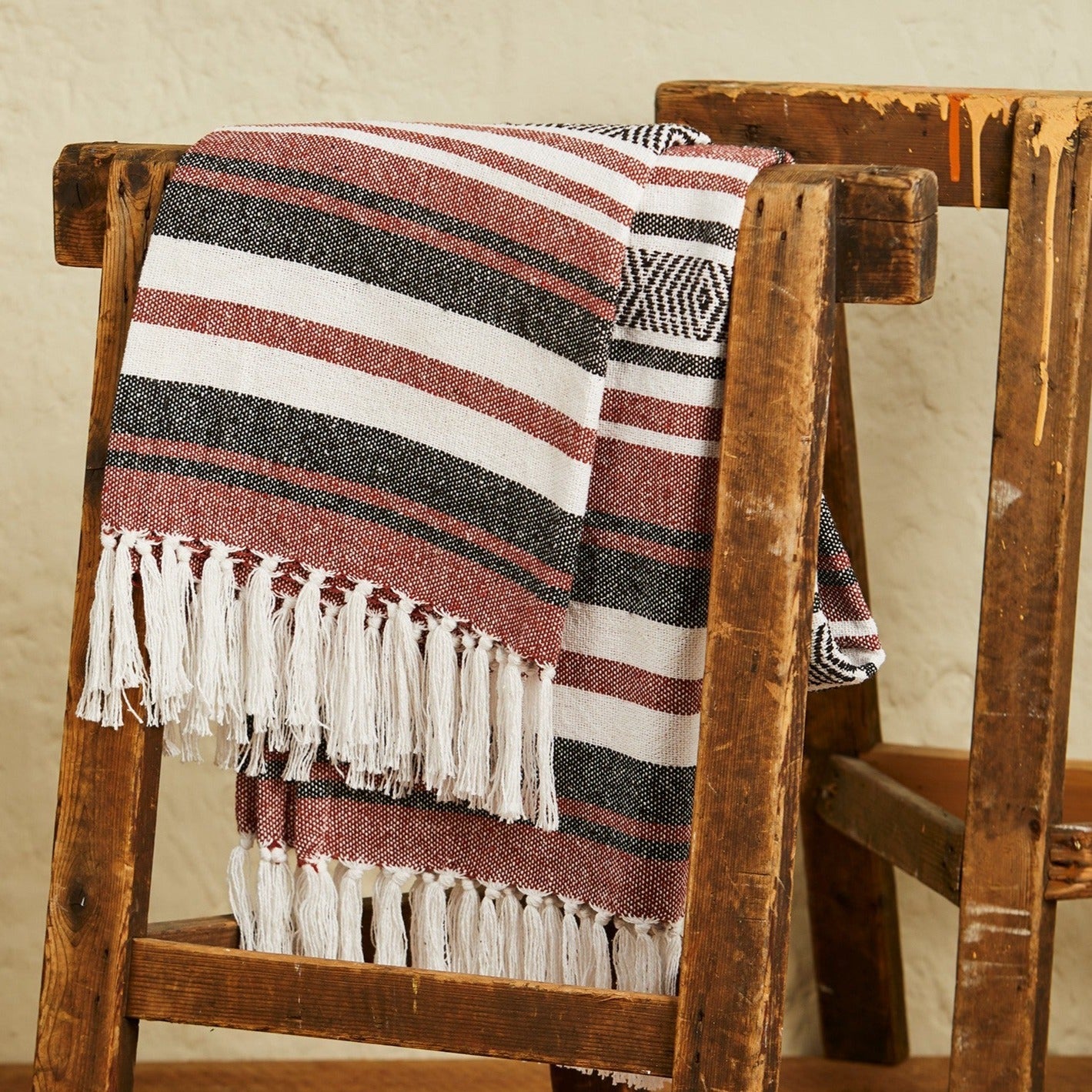 Non Uniform Stripe Recycled Throw - TH103TR - Uneeka