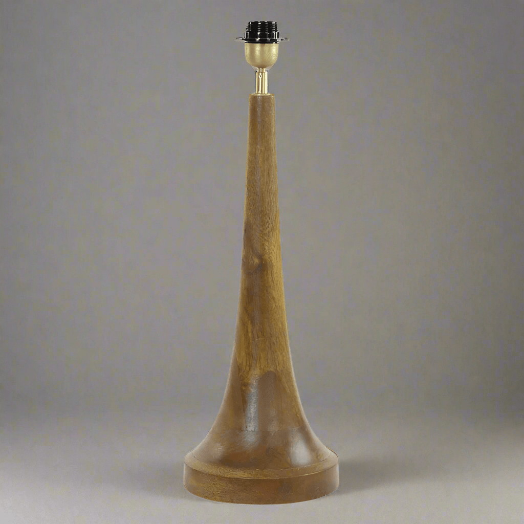 Oiled Brown Wooden Lamp Base - 7038683 JOVANY - Uneeka