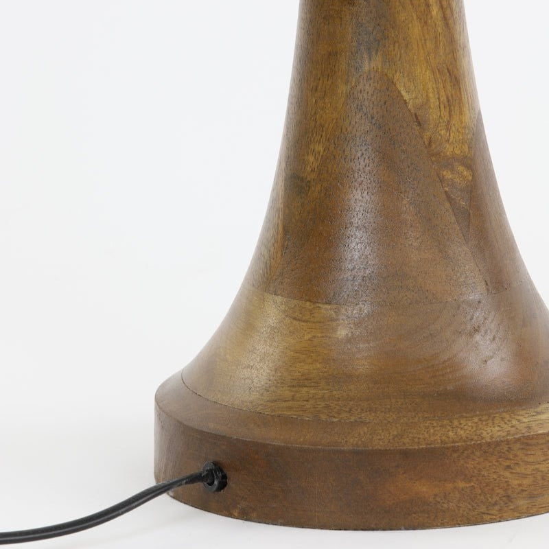 Oiled Brown Wooden Lamp Base - 7038683 - Uneeka