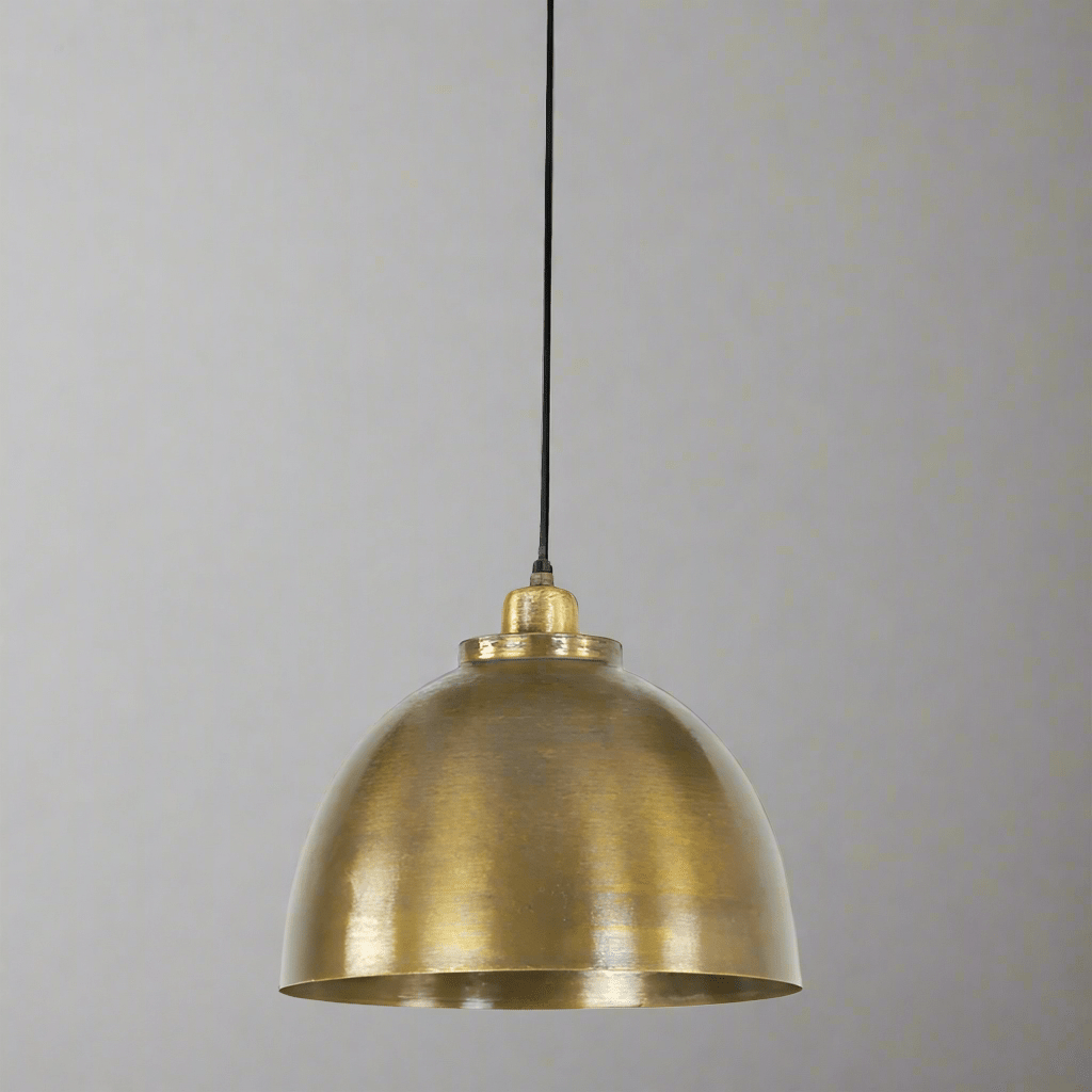 Old Bronze Domed Hanging Lamp - 3036020 - Uneeka