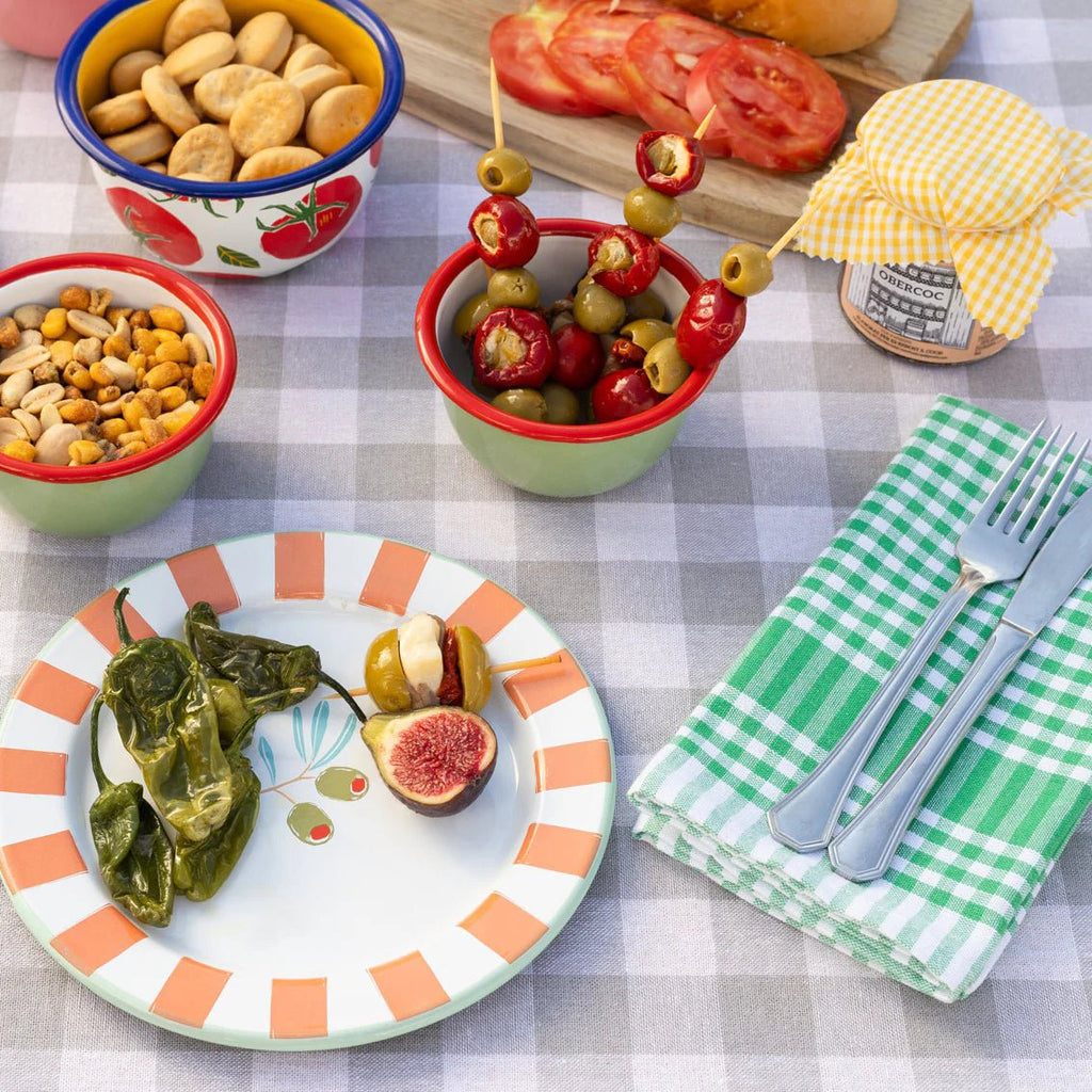 Olive Enamel Nibble Bowl - ENML - BOWL - OLIVE - 10 - Uneeka