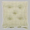 Olive Gingham Cotton Seat Pad with Ties - GGSPO - Uneeka
