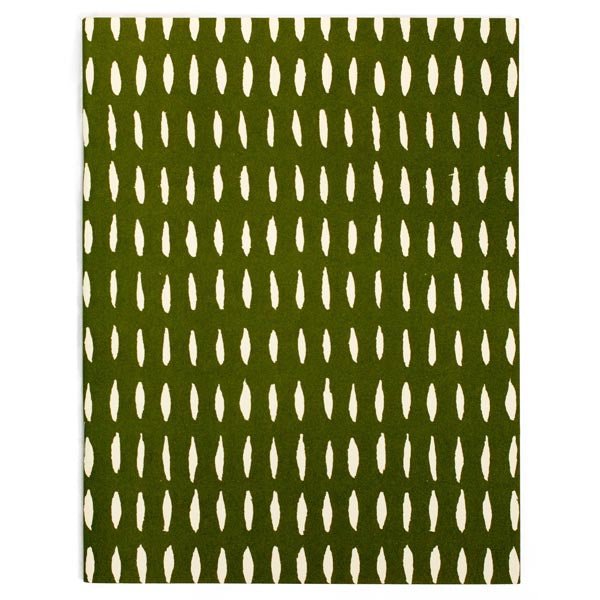 Olive Green Seed Pattern Plain Paper Slim Exercise Book - EXB SEE olive - Uneeka