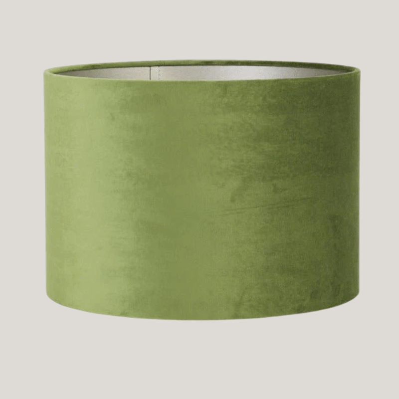 Olive Green Velvet Cylinder Shade - 2218058 - Uneeka