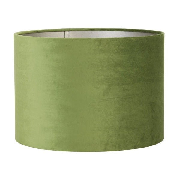 Olive Green Velvet Cylinder Shade - 2218058 - Uneeka