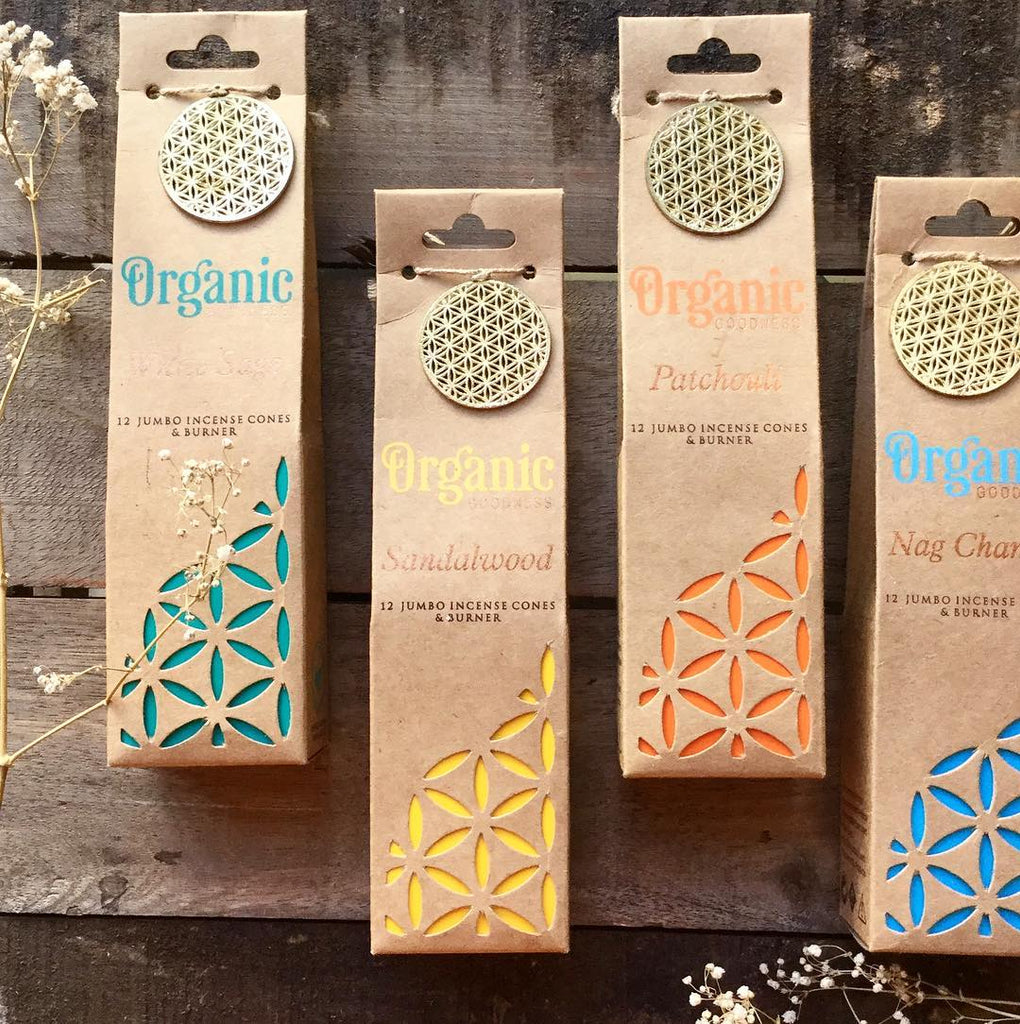 Organic Goodness Incense Cones & Holder - SONG301 - Uneeka