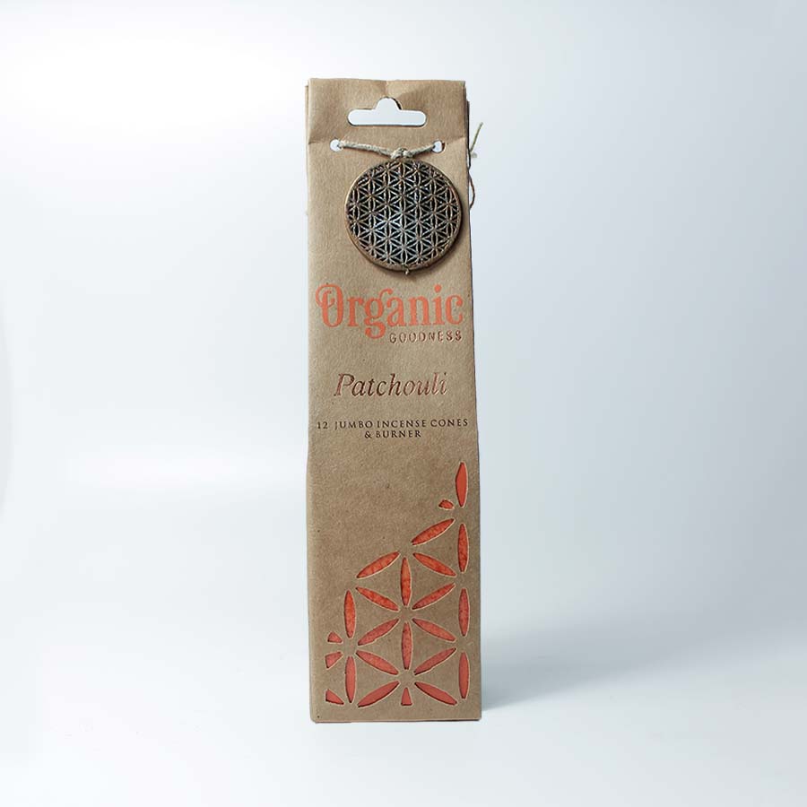 Organic Goodness Incense Cones & Holder - SONG231 - PATCHOULI SONG228A - Uneeka