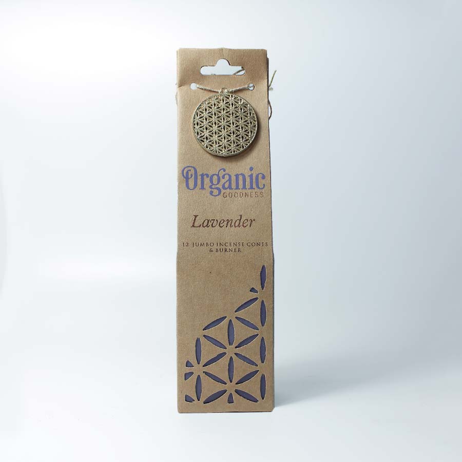 Organic Goodness Incense Cones & Holder - SONG231 - LAVENDER SONG225A - Uneeka