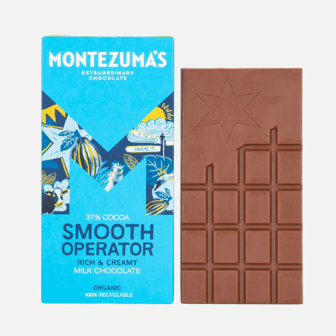 Organic Smooth Operator 37% Cocoa Milk Chocolate Bar - MZ1541 - Uneeka