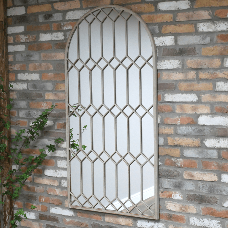 Ornate Geometric Rustic Arch Mirror - 10920 - Uneeka