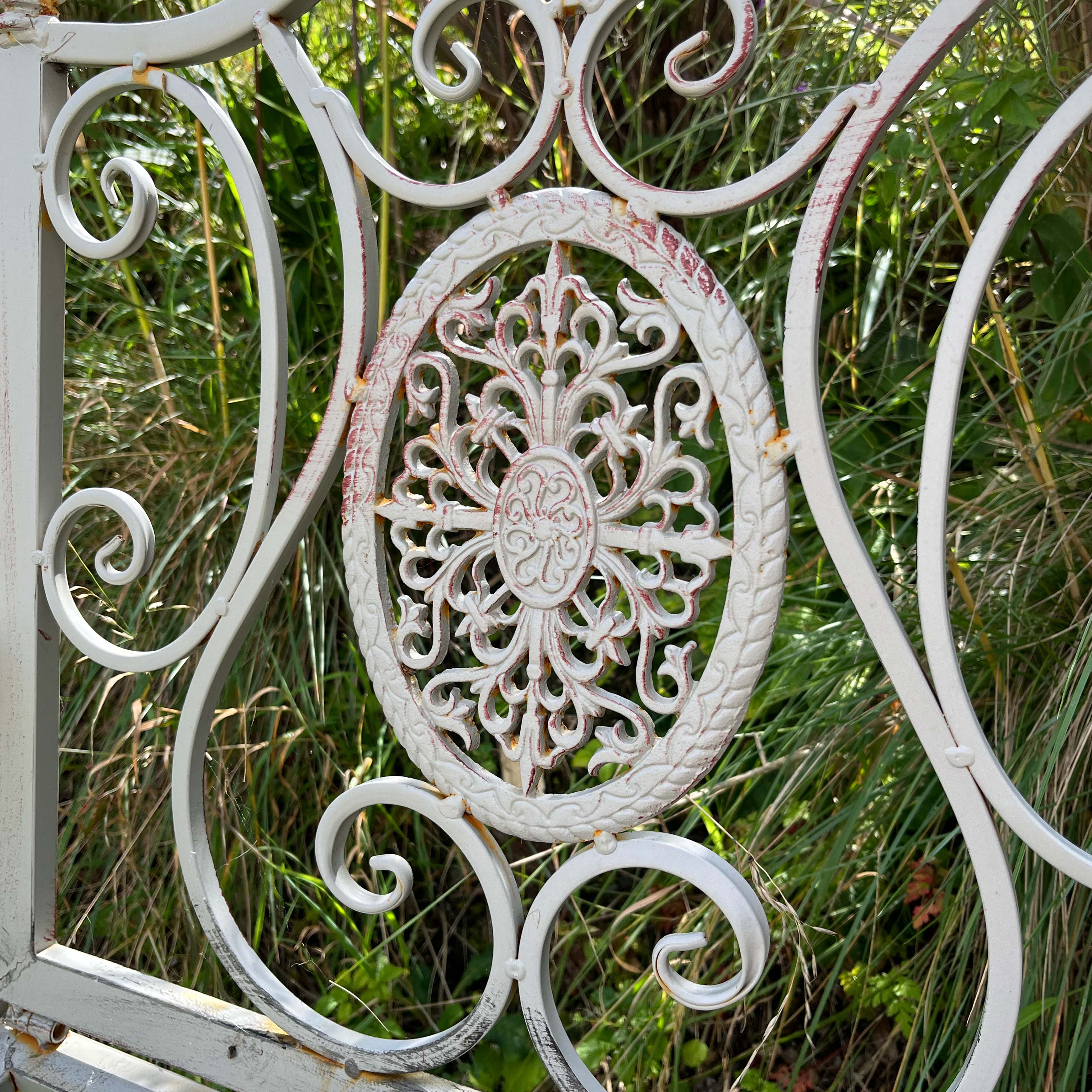 Ornate Light Grey Outdoor Bench - 4844 - Uneeka