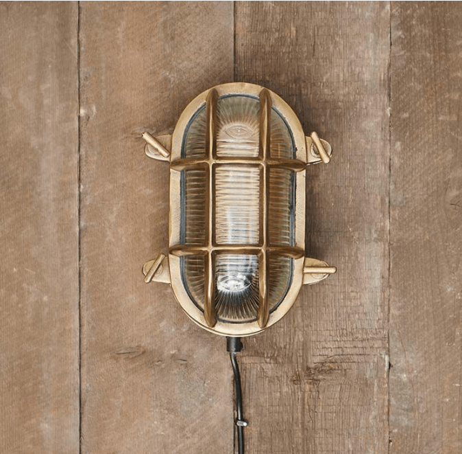 Oshi Brass Oval Outdoor Bulkhead Light* - OB0301 - Uneeka