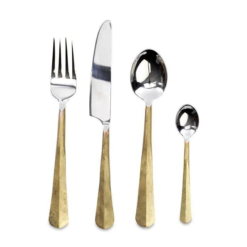 Osko Set Of 16 Brushed Gold Cutlery Set - OC3401 - Uneeka