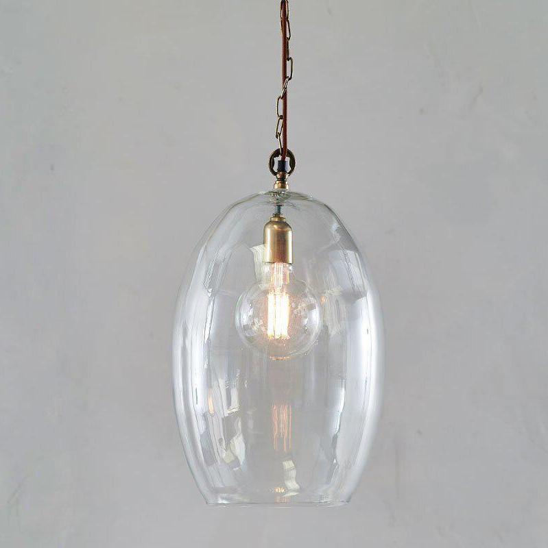 Otoro Clear Glass Pendant Lamp Oval - OP1402 - Uneeka