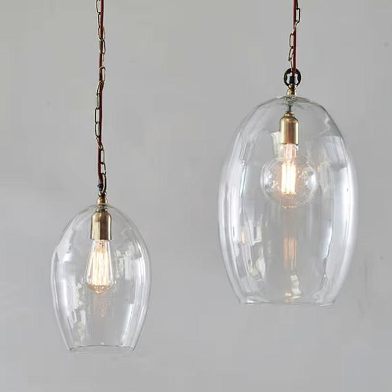 Otoro Clear Glass Pendant Lamp Oval - OP1401 - Uneeka