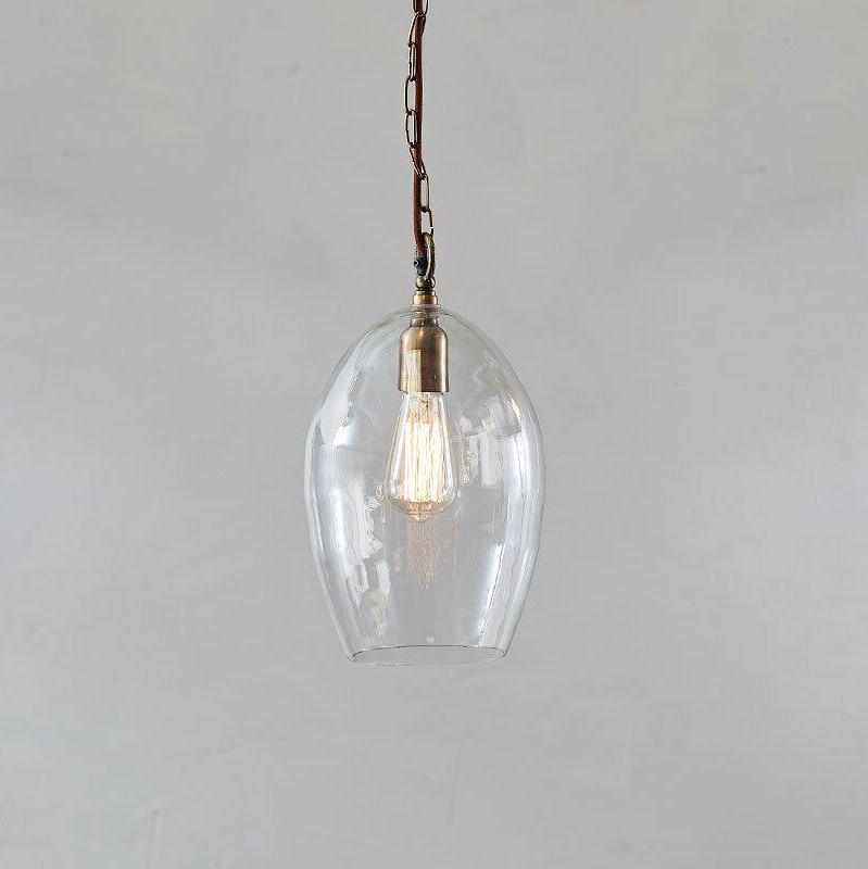 Otoro Clear Glass Pendant Lamp Oval - OP1401 - Uneeka