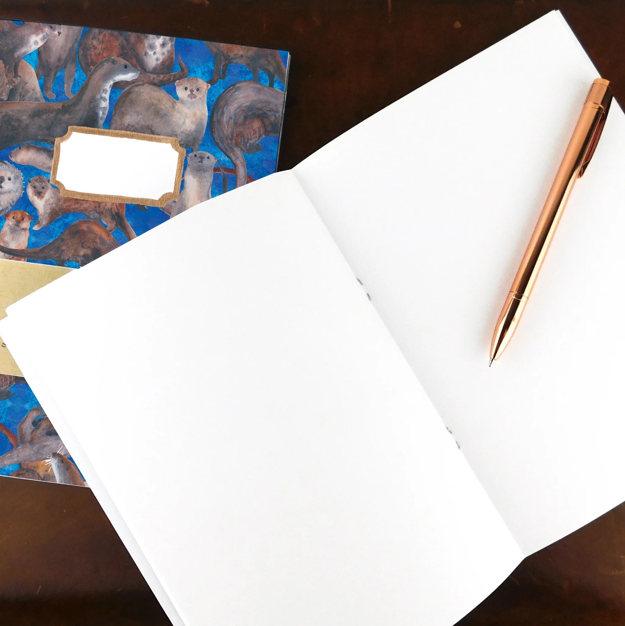 Otters Print A5 Notebook - Raft of Otters Print A5 Notebook - Uneeka