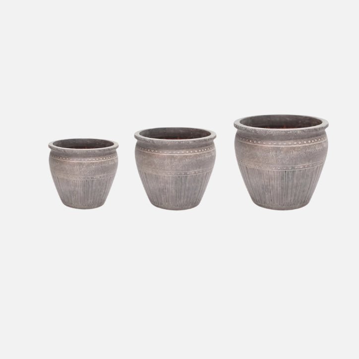 Outdoor Engraved Tuscan Plant Pot - TMTRP3 - SMALL - Uneeka