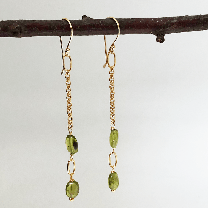 Ovala Peridot Earrings - OVALA - PERIDOT - EARRINGS - Uneeka