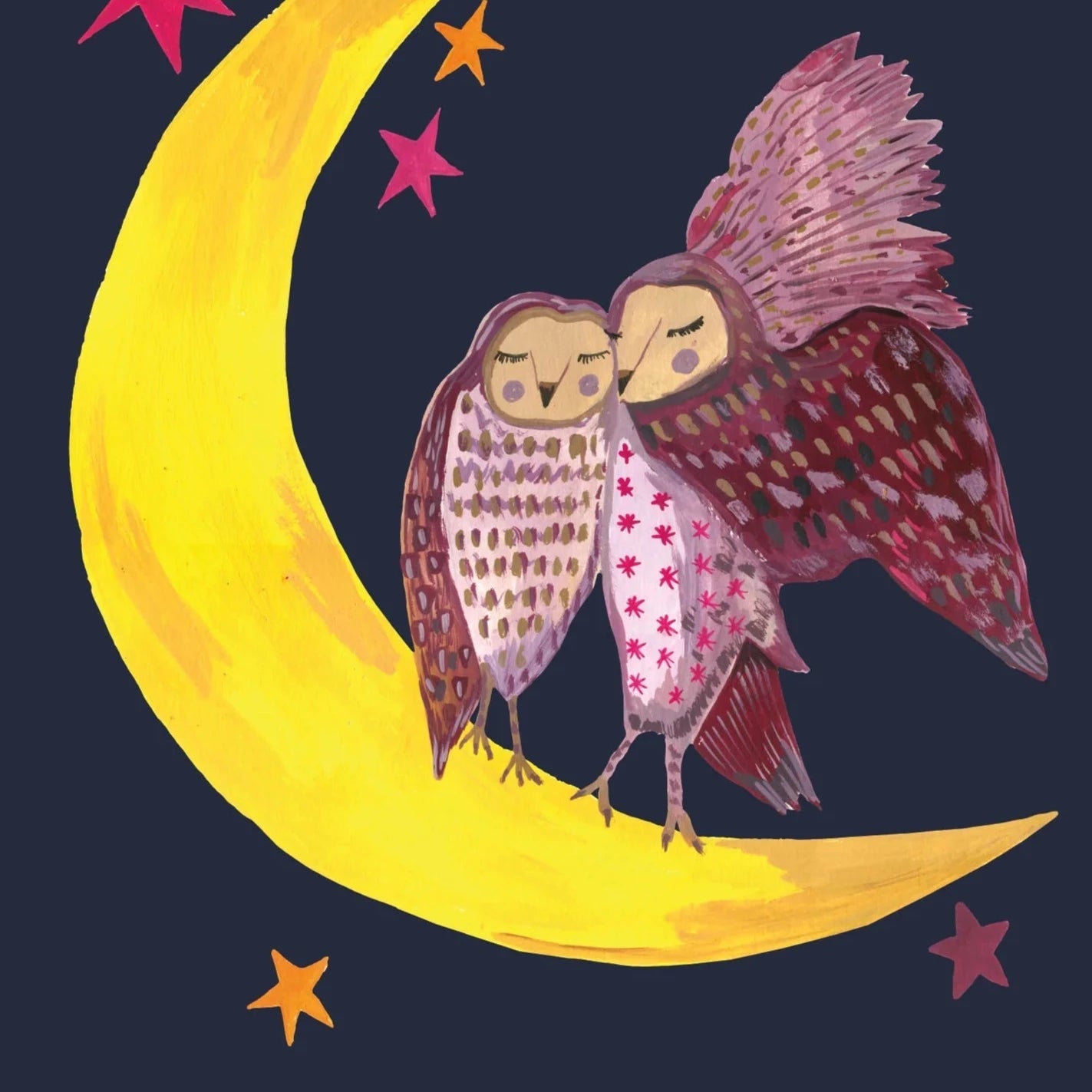 Owls Love You To The Moon And Back Greetings Card - HCWB351 - Uneeka