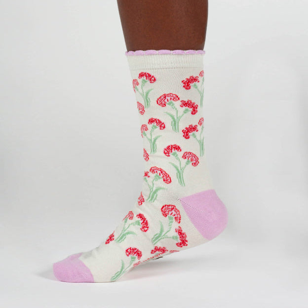 Thought Bold Flower Bamboo Socks - TA95 Carnation - Uneeka