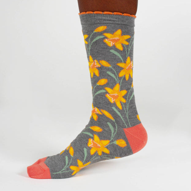 Thought Bold Flower Bamboo Socks - TA95 Daffodil - Uneeka