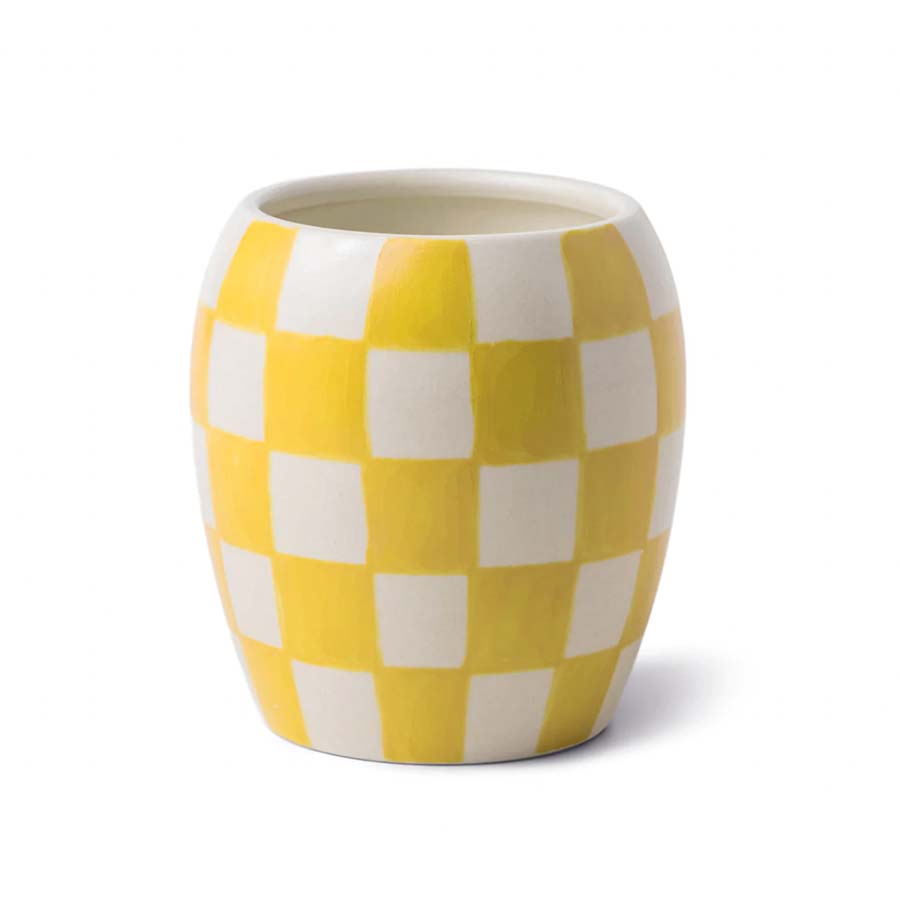 Paddywax Ochre Checkered Golden Amber Candle - CM1106EU - Uneeka