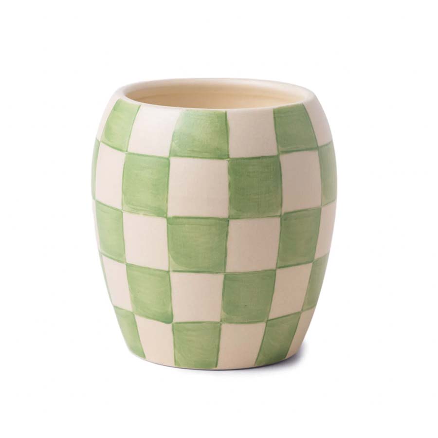 Paddywax Sage Checkered Cactus Flower Candle - Gabs' Pick - CM1105EU - Uneeka